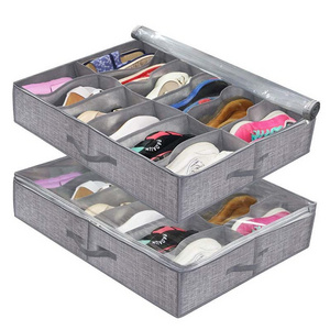 Non-woven Foldable Storage Containers Box Shoe Organizer Under Bed Shoes Storage Containers Box