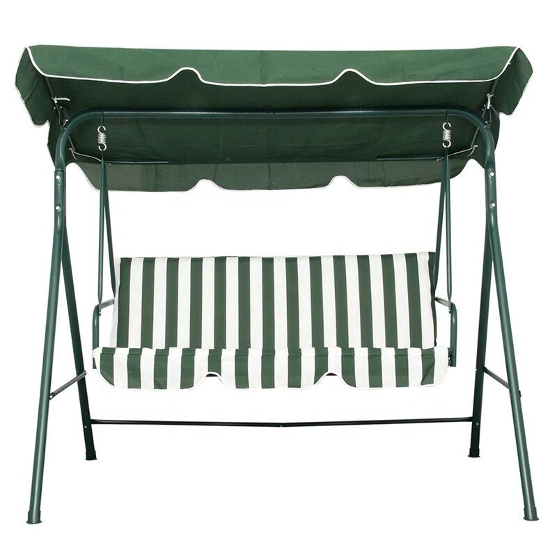 3 Seater Garden Swing Bench with Canopy + 2 free pillows