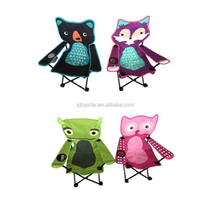 New animal design folding camping chair for kids with carry bag