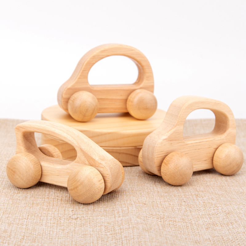 Wholesales Beech Wood montessori educational kids toys Wooden Wheelbarrow Toy Car