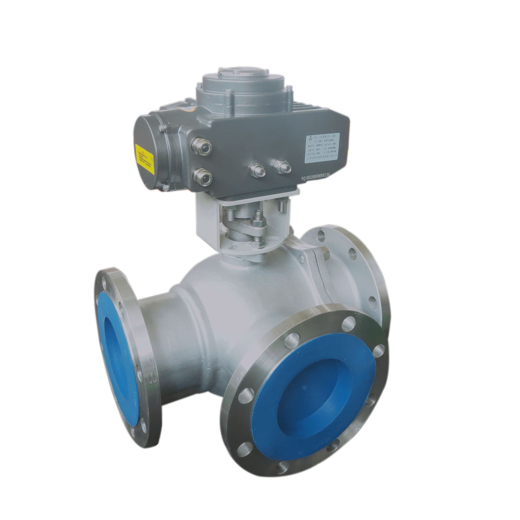 Sanitary Motorized Ball Valve 12V Plas Electric Actuator Ball Valves Cast Steel 2 Inch 4 Inches 3 Way Valve Automation Water 45S