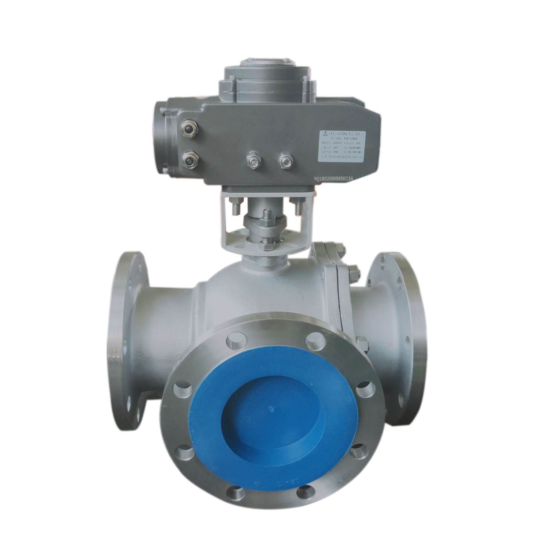 Sanitary Motorized Ball Valve 12V Plas Electric Actuator Ball Valves Cast Steel 2 Inch 4 Inches 3 Way Valve Automation Water 45S