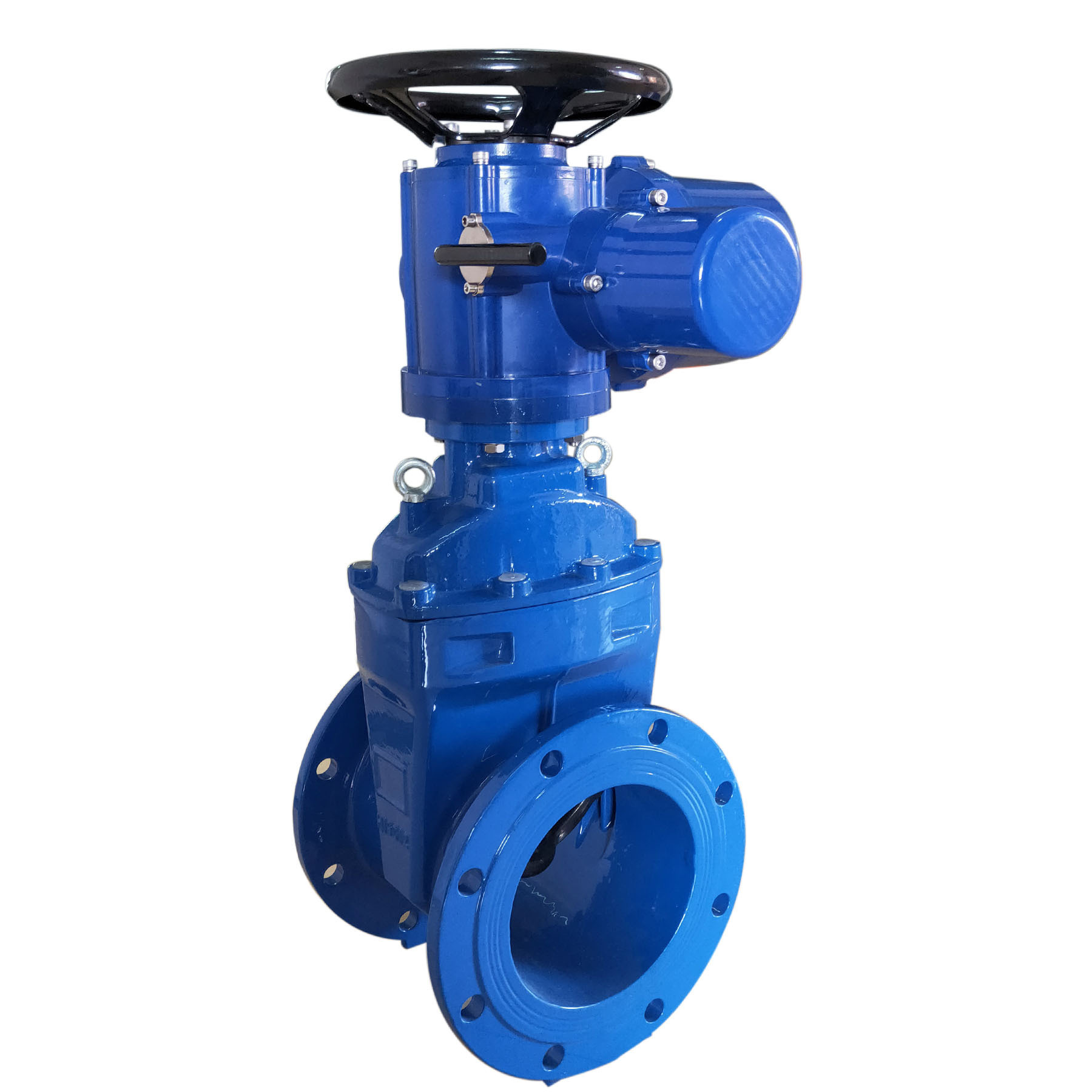 Intelligent remote control multi-turn electric actuator 380v 220v gate valve pn16 flange end ductile iron