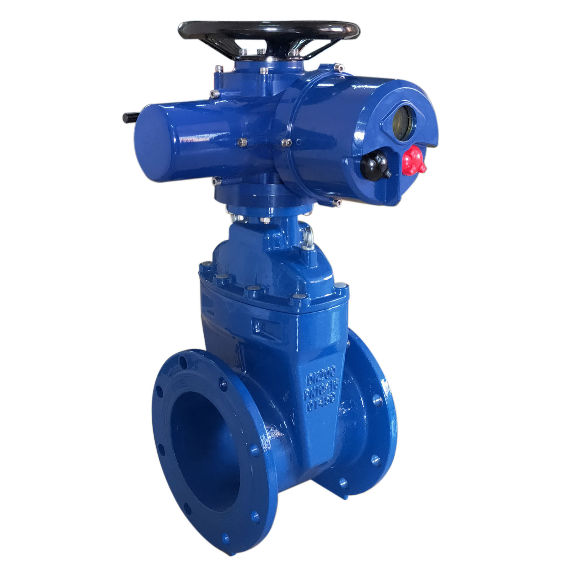 Intelligent remote control multi-turn electric actuator 380v 220v gate valve pn16 flange end ductile iron