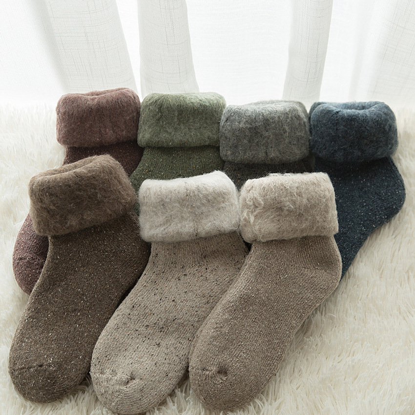 Warm and velvet wool socks floor socks ski socks