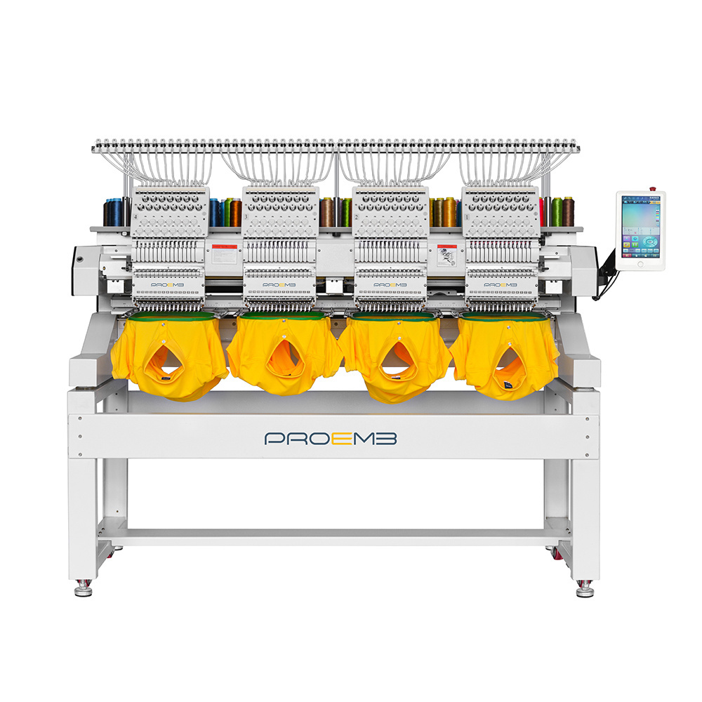 PROEMB high quality after-sale service 12/15 needles Cap Embroidery machine 4 heads embroidery machine