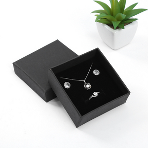 Wholesale cheap black handmade custom logo pearl necklace earring sublimation blank jewelry box