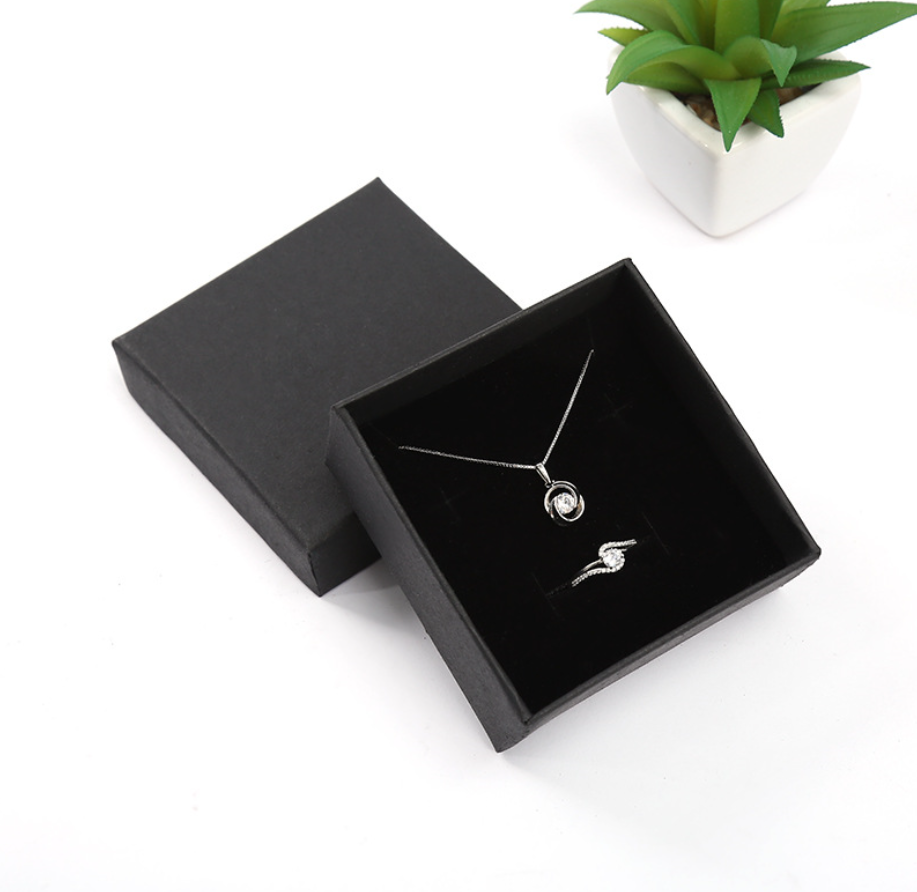 Wholesale cheap black handmade custom logo pearl necklace earring sublimation blank jewelry box