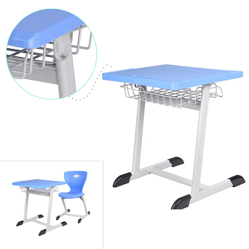 Modern and cheap school furniture table and chair secondary school student desk and chair