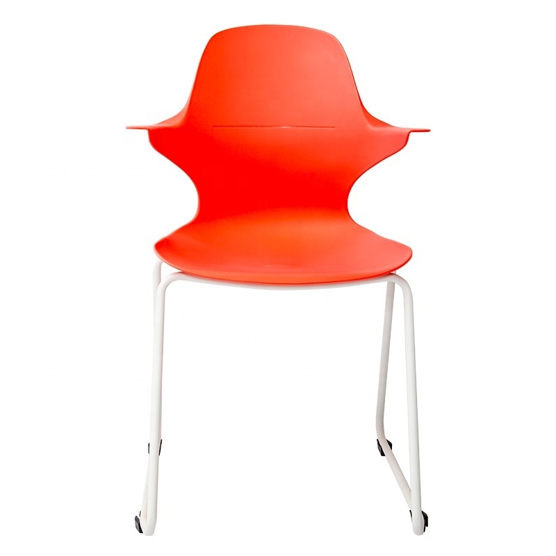 New Design Plastic Metal Frame School Chairs Conference Room Chair Colorful Chairs Simple