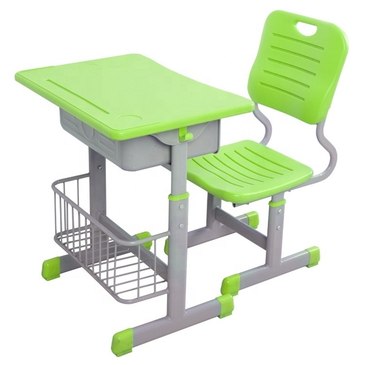 Customizable children's school furniture desk and chair adjustable student tables and chairs single