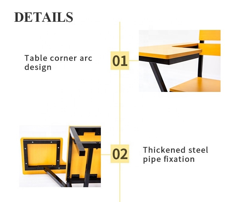 Training Room Chair and Desk Classroom Furniture Wooden School Chairs Philippines Student Chair with Writing Pad School Supplies