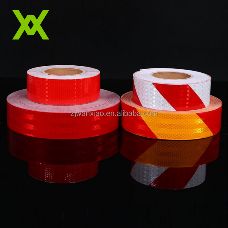 High Quality Truck White Red Safety Prismatic Self Adhesive Conspicuity Reflective Tape