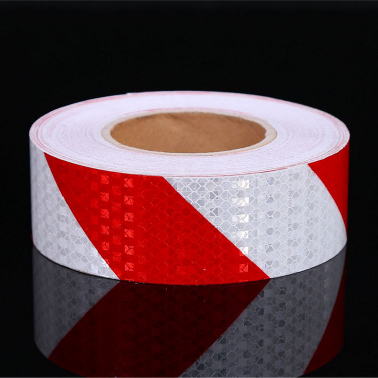 High Quality Truck White Red Safety Prismatic Self Adhesive Conspicuity Reflective Tape