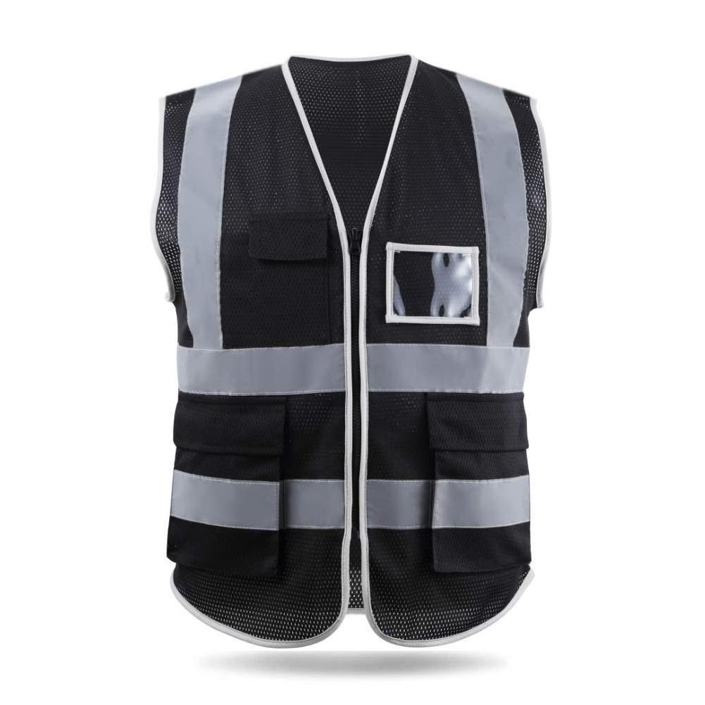 hi vis work High Visible Patch with Pocket Security Guard Reflective stripe protective Construction vest