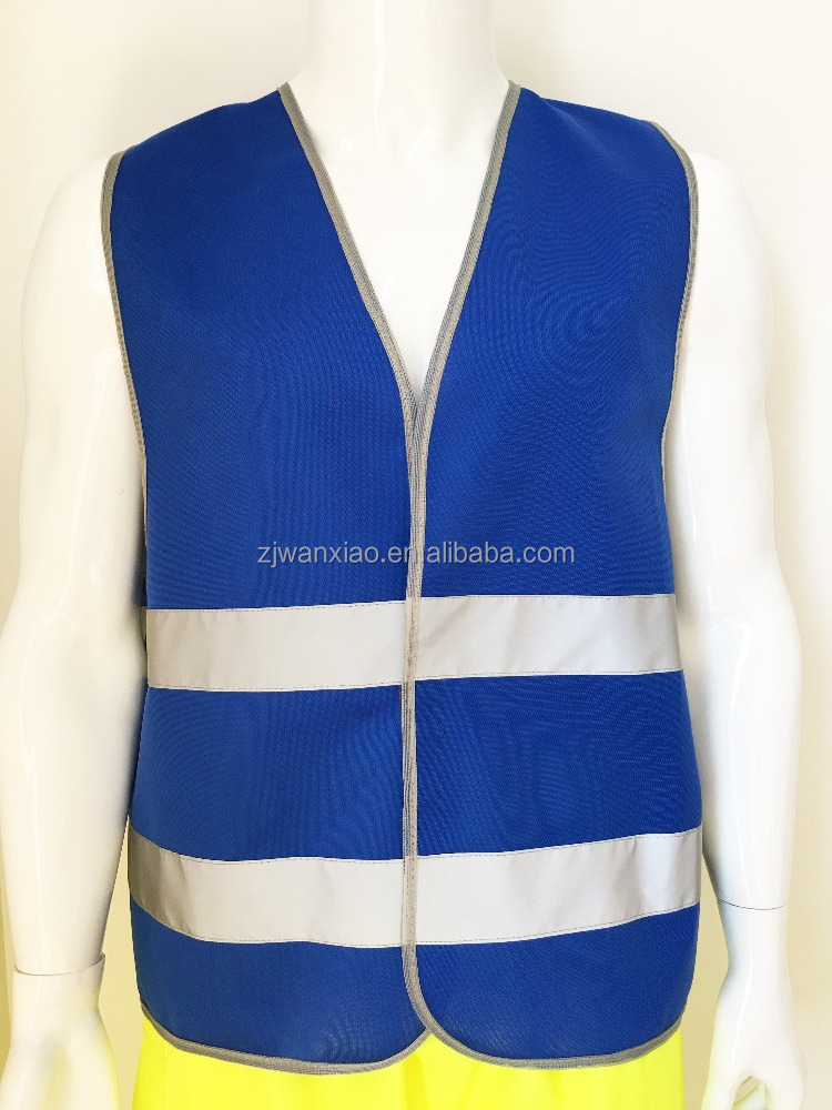 EN471 Hi Vis Blue reflecting / Reflective Safety Vest For Security