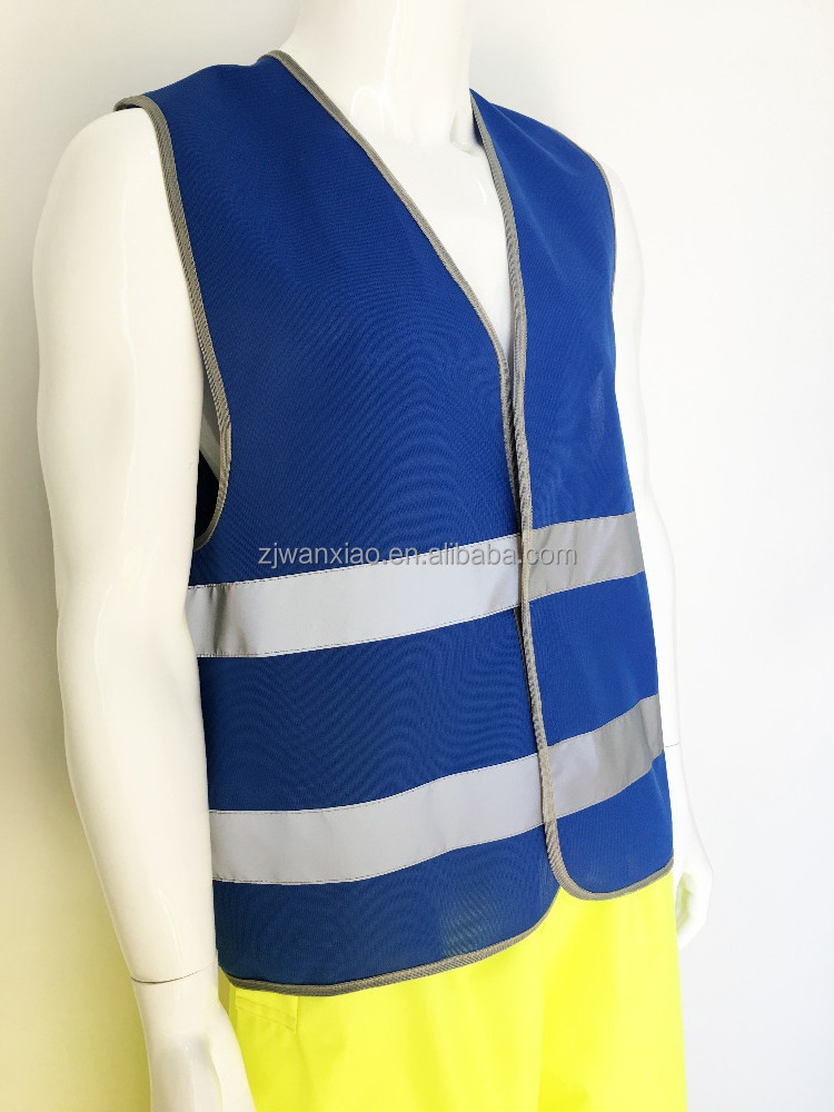 EN471 Hi Vis Blue reflecting / Reflective Safety Vest For Security