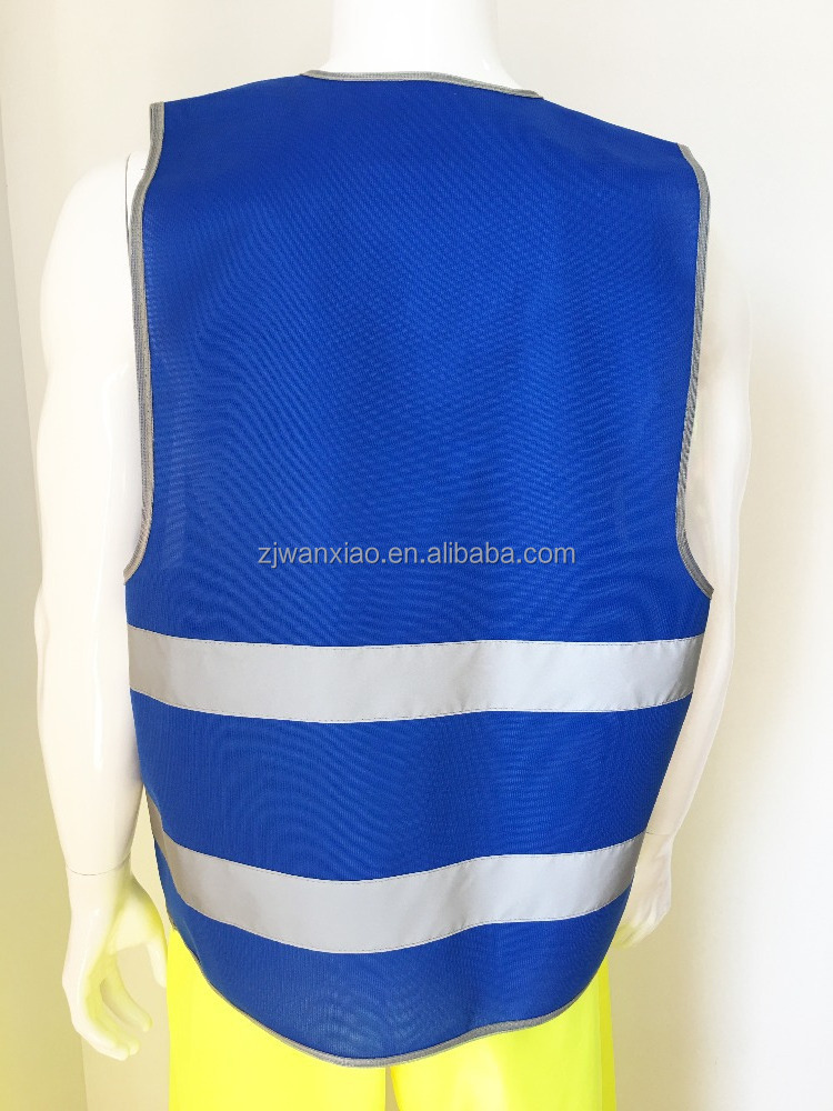 EN471 Hi Vis Blue reflecting / Reflective Safety Vest For Security