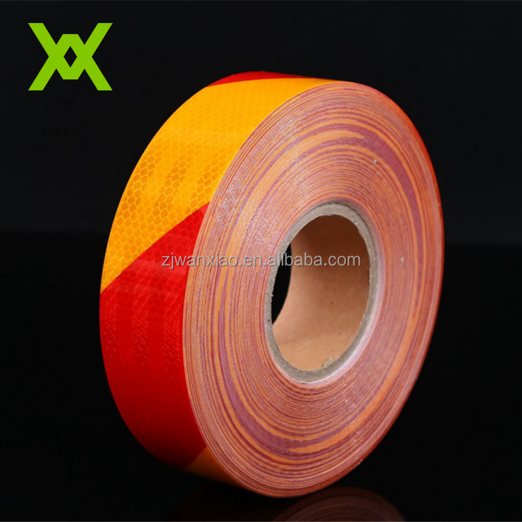 High Quality Truck White Red Safety Prismatic Self Adhesive Conspicuity Reflective Tape