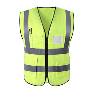 hi vis work High Visible Patch with Pocket Security Guard Reflective stripe protective Construction vest