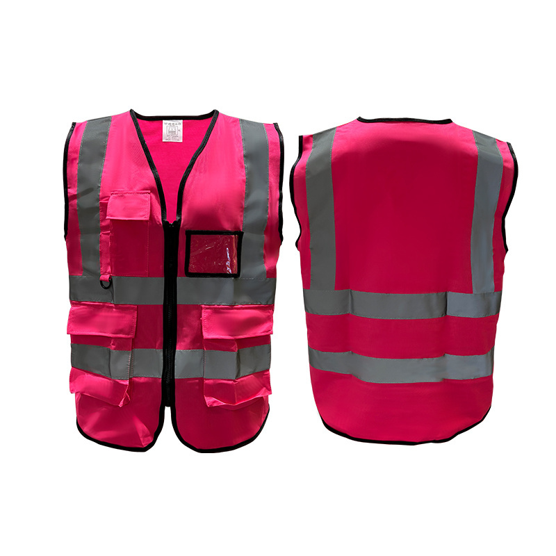 Good Quality Hi Vis Traffic Construction Jacket Industrial Reflective Safety Vest With Zipper