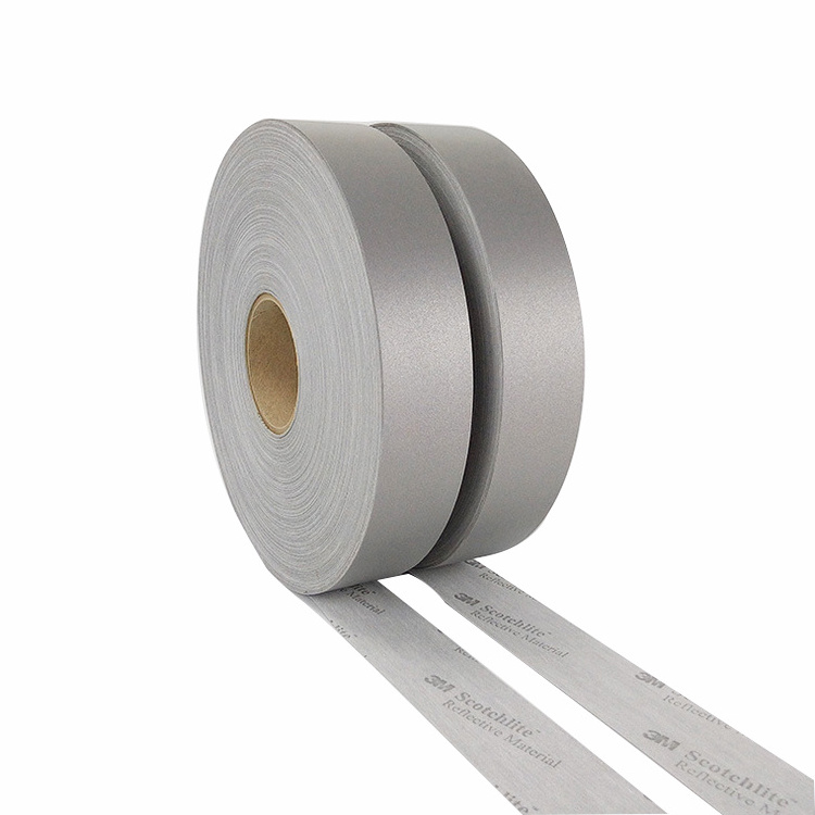 EN471 Polyester TC Customized 3m Sew On Reflective Tape For Clothing TC/polyester material High visibility silver strips