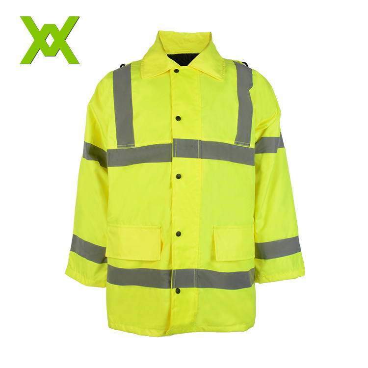 hi vis jackets Hottest Seller Wholesale Reflective Raincoat Waterproof 300D oxford fabric Safety Jacket