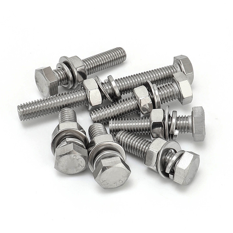 Hot Selling 304 Stainless Steel Outer Hexagon Bolt Screw Nut Set For Construction Manufacturing