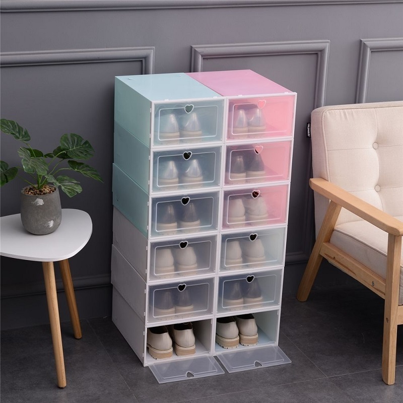 Multi Layer Portable Shoe Rack Box Storage Organizer DIY Expandable Tower Shoe Shelf Plastic Shoe Rack Cabinet Luxury Space Kids