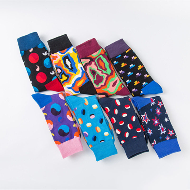 wholesale manufacture custom design meias Cheap Colorful Design calcetines crew fashion sock For Men Woman