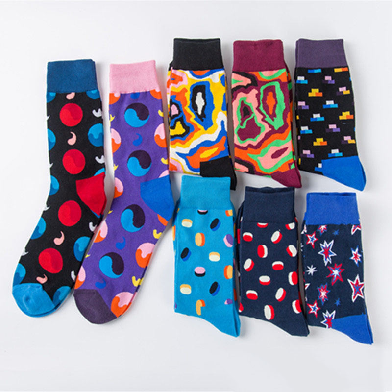 wholesale manufacture custom design meias Cheap Colorful Design calcetines crew fashion sock For Men Woman