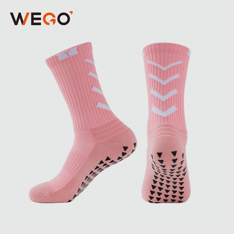 Best Sellers Elastic football grip Wholesale customised Made pink crew Casual grip socks