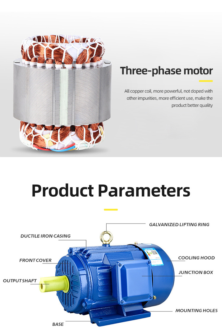 30 hp motor three phase 1460 rpm AC 380V induction electric motor for water pump