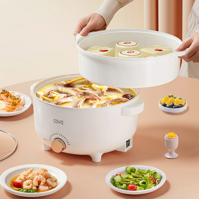 High Quality Portable Multifunctional Mini Cooking Hot Pot Noodle Cooker Electric Pot With Steamer