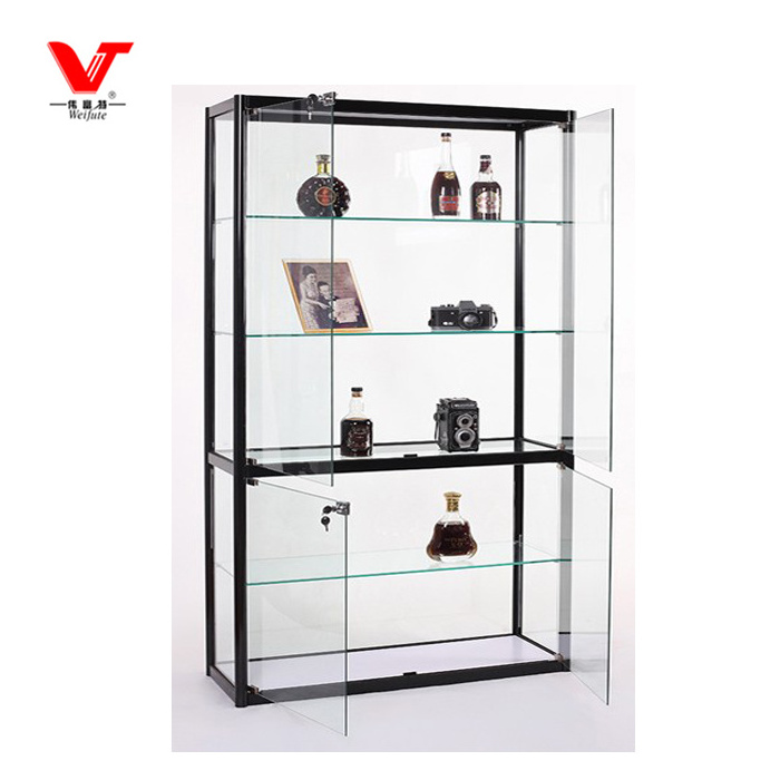 Customized design glass perfume showcase cabinet