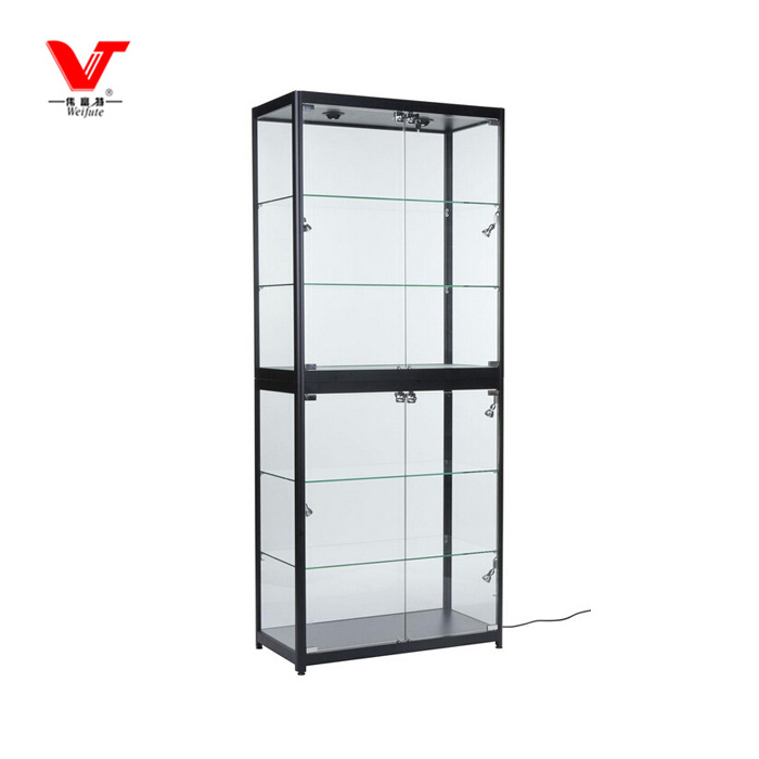 Customized design glass perfume showcase cabinet