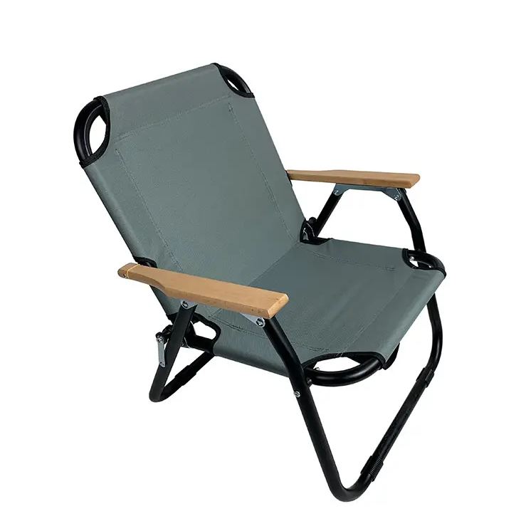 Grayish Green Wholesale Cheap Outdoor Lightweight Fold Furniture Metal Garden Folding Lounge Chair