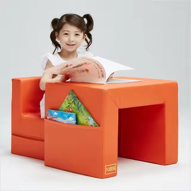 wholesale PU Leather Kids Table Set High Quality Study Party Eating Table and Chair Set