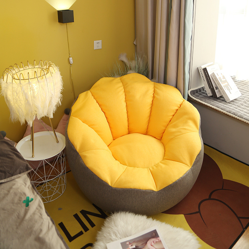 Custom sofa bean bag cover back support cozy flower shaped bean bag chair modern