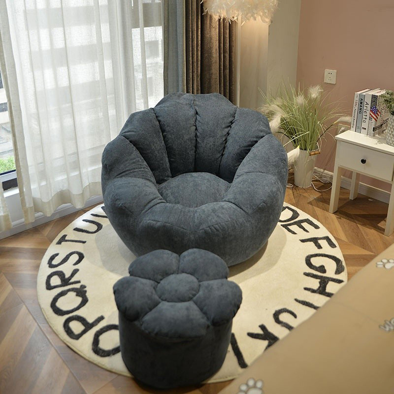 Custom sofa bean bag cover back support cozy flower shaped bean bag chair modern