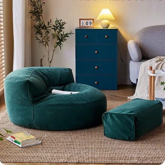 Hot sale high quality living room furniture back support floor lazy bean bag sofa unfilled