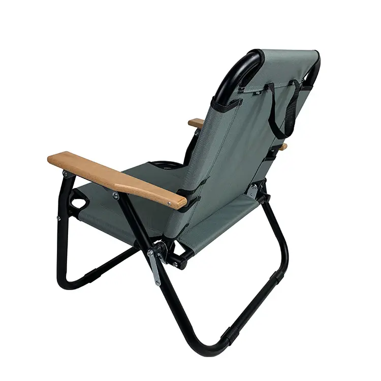 Grayish Green Wholesale Cheap Outdoor Lightweight Fold Furniture Metal Garden Folding Lounge Chair