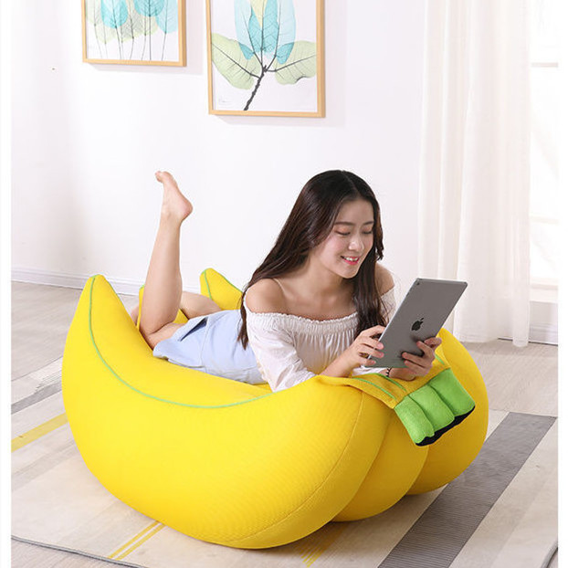 Hot funny relaxing chair japanese sofa bed banana foam fruit shaped bean bags