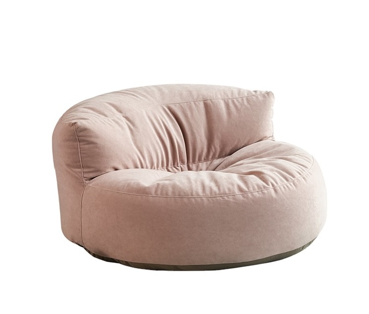 Custom coffee living room round shape giant bean bag bed memory foam big bean bag chair