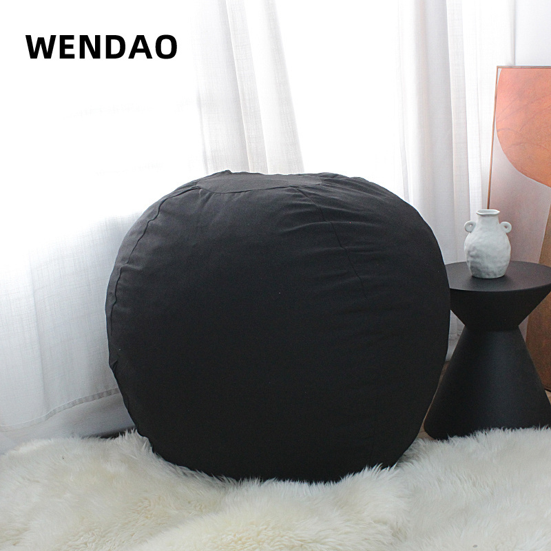 Custom premium fabric filled with broken sponge for comfortable spherical living room adult bean bag couch