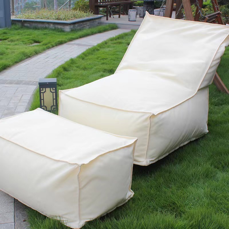 Custom wholesale waterproof outdoor cozy floor couch giant fill with broken sponge  bean bag chair