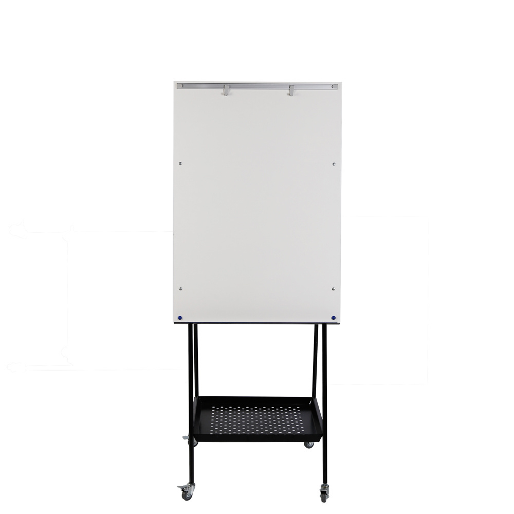 A stand Double Sides Whiteboard, Multi-functional , tilted Angle for better writing, with paper clips and shelving