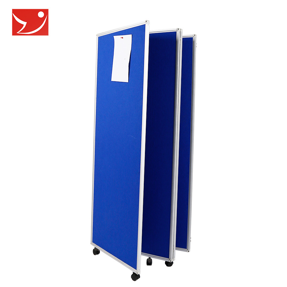 Office wall partitions of folding pin board screen