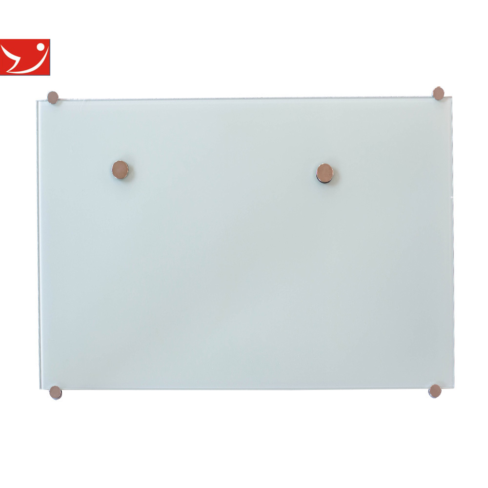 Wall Mounted clear glass magnetic writing board school glass notice board