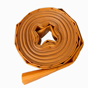 Foldable soft PVC Lay Flat Hose  Agriculture Water Discharge  Orange  Color canvas hos mangueras de riego collapsible hose